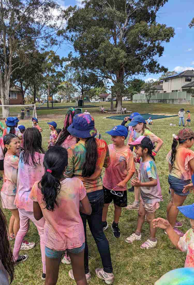 Student at colour run event