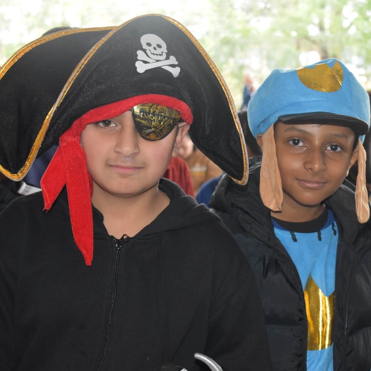 Students in book week costumes
