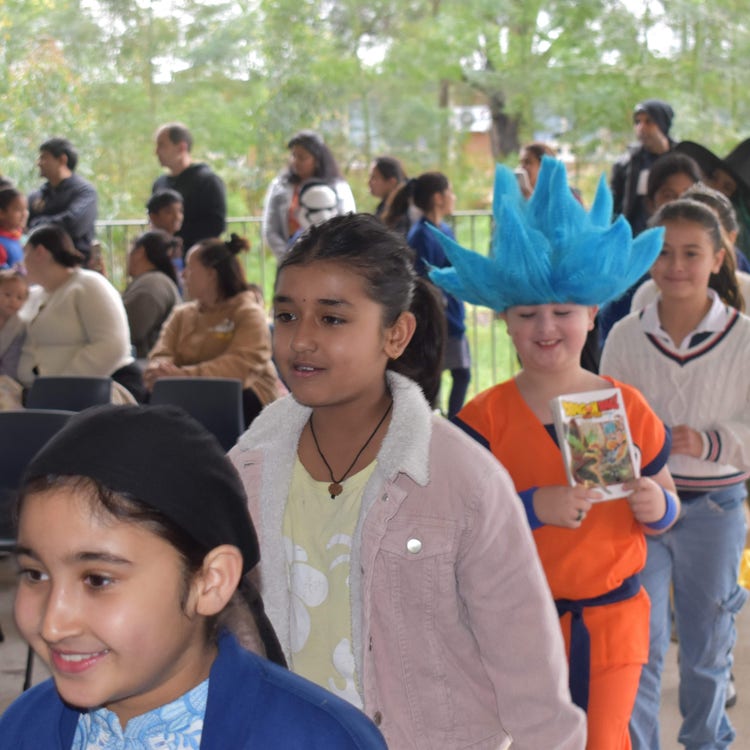 Students in book week costumes