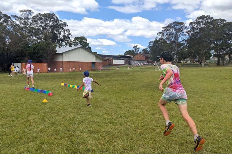 Student at colour run event